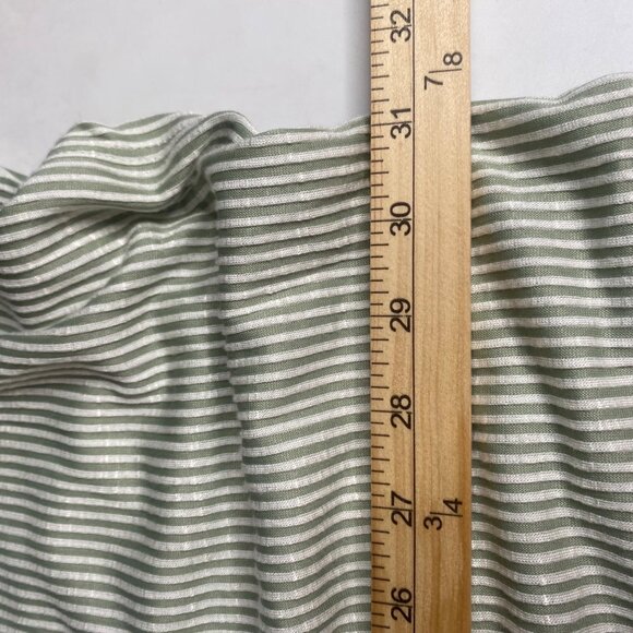 Mint Julep Oversized Short Sleeve Top Medium Green White Striped Boxy - Picture 4 of 6